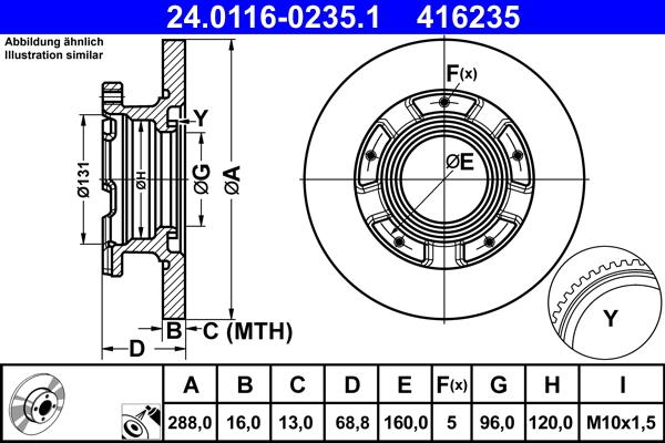 ATE 24.0116-0235.1 - Brake Disc onlydrive.pro