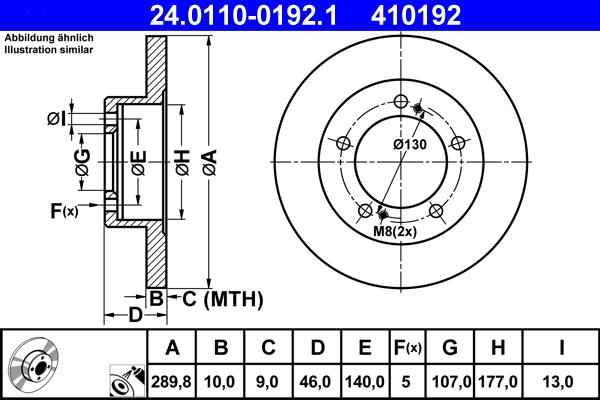 ATE 24.0110-0192.1 - Brake Disc onlydrive.pro