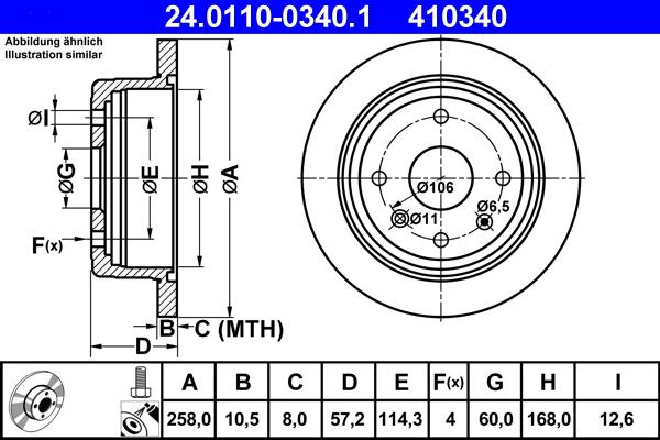 ATE 24.0110-0340.1 - Brake Disc onlydrive.pro