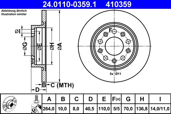 ATE 24.0110-0359.1 - Brake Disc onlydrive.pro