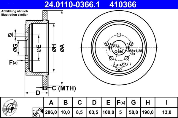 ATE 24.0110-0366.1 - Brake Disc onlydrive.pro