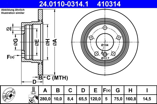 ATE 24.0110-0314.1 - Brake Disc onlydrive.pro