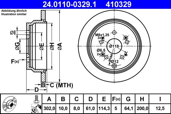 ATE 24.0110-0329.1 - Brake Disc onlydrive.pro