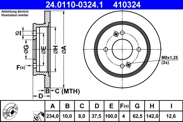 ATE 24.0110-0324.1 - Brake Disc onlydrive.pro