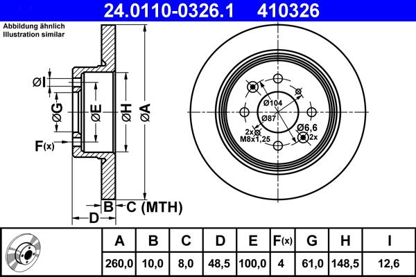 ATE 24.0110-0326.1 - Brake Disc onlydrive.pro