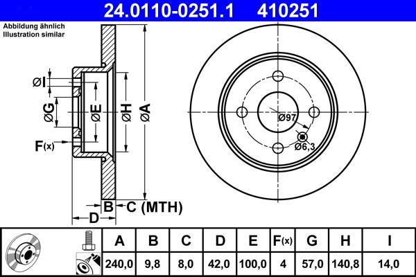 ATE 24.0110-0251.1 - Brake Disc onlydrive.pro