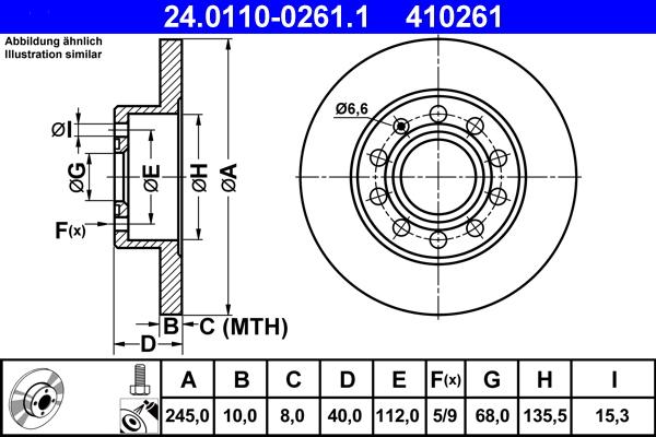 ATE 24.0110-0261.1 - Brake Disc onlydrive.pro