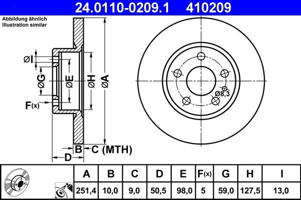 ATE 24.0110-0209.1 - Brake Disc onlydrive.pro