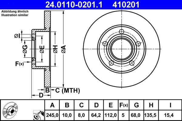 ATE 24.0110-0201.1 - Brake Disc onlydrive.pro