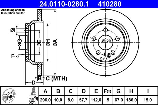 ATE 24.0110-0280.1 - Brake Disc onlydrive.pro