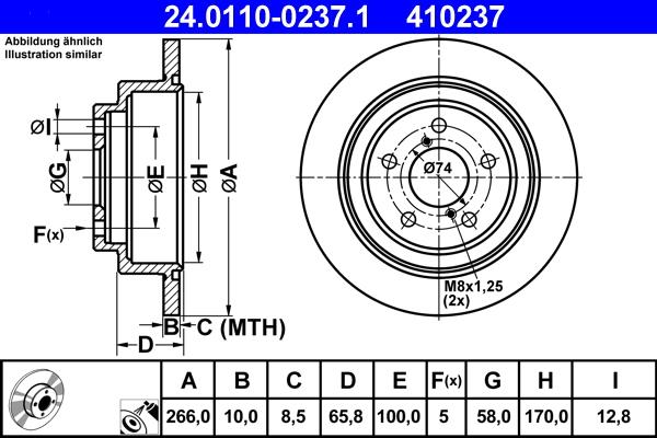 ATE 24.0110-0237.1 - Тормозной диск onlydrive.pro