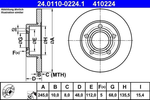 ATE 24.0110-0224.1 - Brake Disc onlydrive.pro