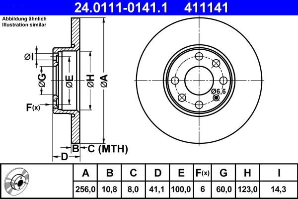 ATE 24.0111-0141.1 - Brake Disc onlydrive.pro