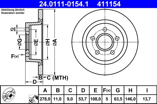 ATE 24.0111-0154.1 - Brake Disc onlydrive.pro