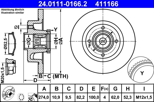 ATE 24.0111-0166.2 - Brake Disc onlydrive.pro