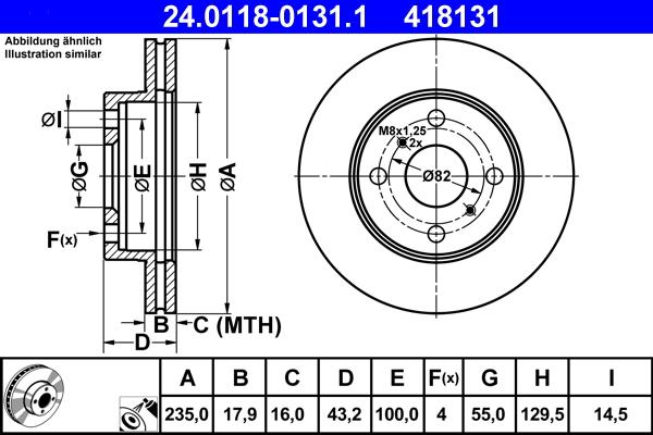 ATE 24.0118-0131.1 - Brake Disc onlydrive.pro