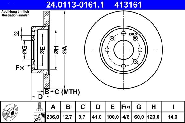 ATE 24.0113-0161.1 - Brake Disc onlydrive.pro