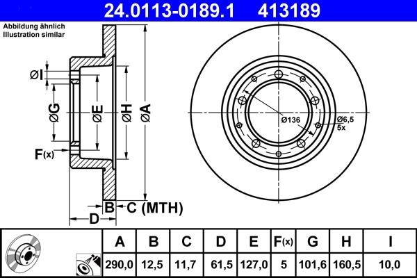 ATE 24.0113-0189.1 - Brake Disc onlydrive.pro