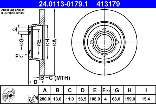 ATE 24.0113-0179.1 - Brake Disc onlydrive.pro