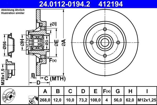 ATE 24.0112-0194.2 - Brake Disc onlydrive.pro