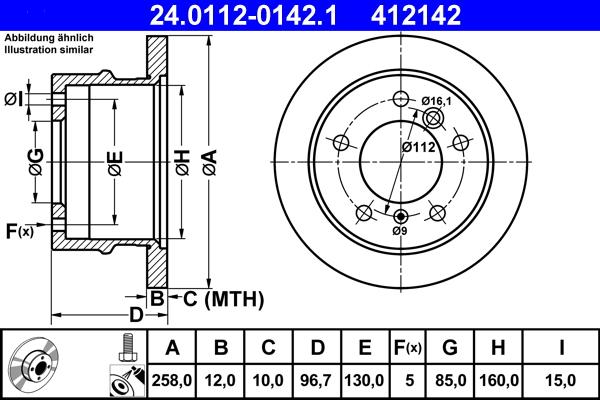 ATE 24.0112-0142.1 - Brake Disc onlydrive.pro