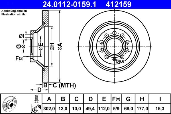 ATE 24.0112-0159.1 - Brake Disc onlydrive.pro