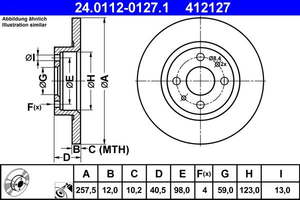 ATE 24.0112-0127.1 - Brake Disc onlydrive.pro