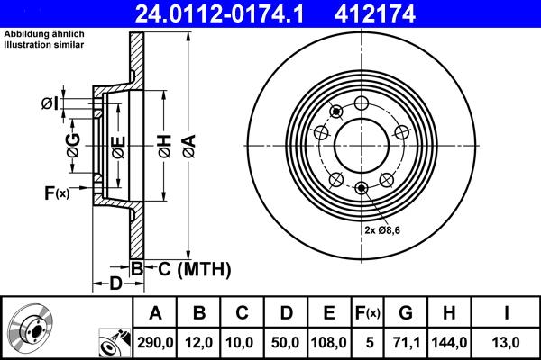 ATE 24.0112-0174.1 - Brake Disc onlydrive.pro