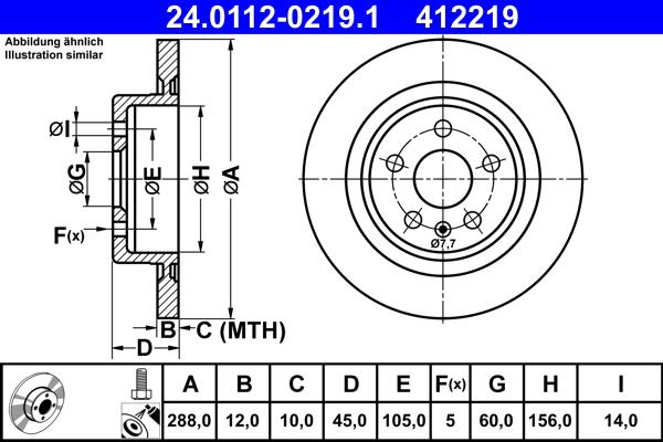 ATE 24.0112-0219.1 - Brake Disc onlydrive.pro