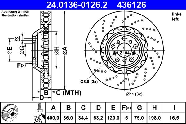 ATE 24.0136-0126.2 - Тормозной диск onlydrive.pro