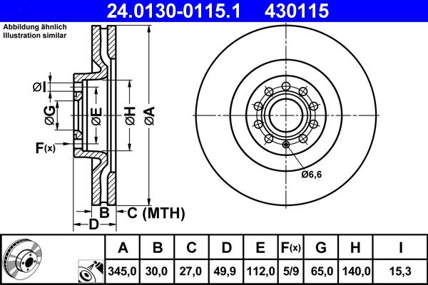 ATE 24.0130-0115.1 - Тормозной диск onlydrive.pro