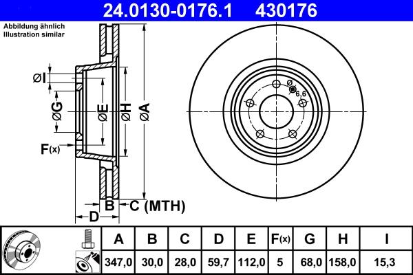 ATE 24.0130-0176.1 - Brake Disc onlydrive.pro