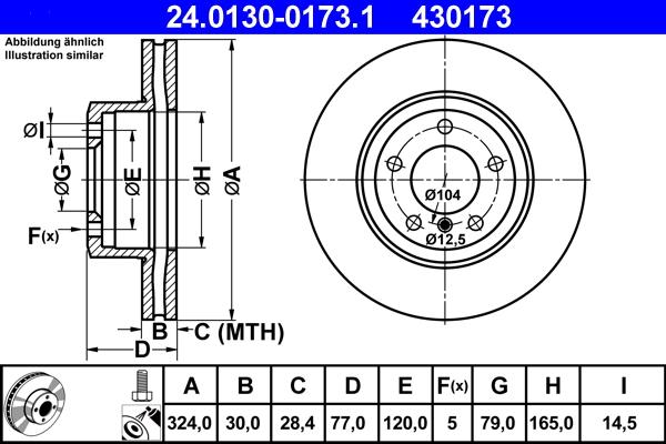 ATE 24.0130-0173.1 - Brake Disc onlydrive.pro