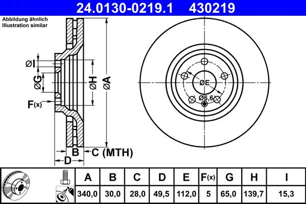 ATE 24.0130-0219.1 - Brake Disc onlydrive.pro