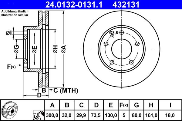 ATE 24.0132-0131.1 - Тормозной диск onlydrive.pro