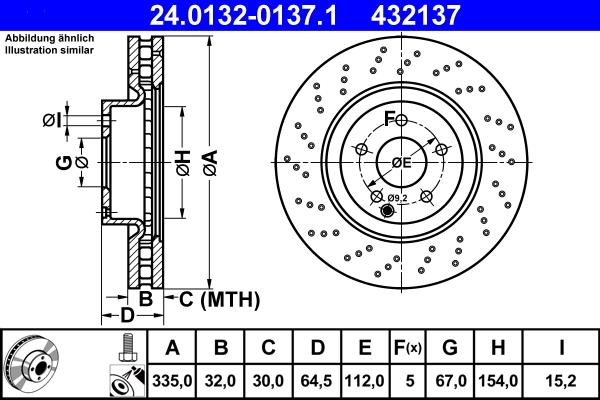 ATE 24.0132-0137.1 - Brake Disc onlydrive.pro