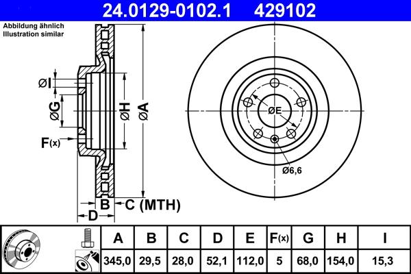 ATE 24.0129-0102.1 - Brake Disc onlydrive.pro