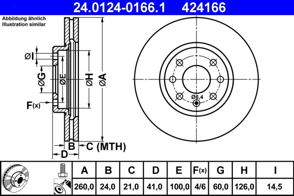 ATE 24.0124-0166.1 - Brake Disc onlydrive.pro