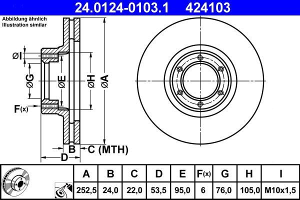 ATE 24.0124-0103.1 - Brake Disc onlydrive.pro