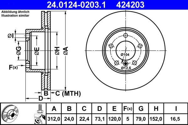 ATE 24.0124-0203.1 - Тормозной диск onlydrive.pro