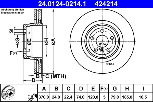 ATE 24.0124-0214.1 - Brake Disc onlydrive.pro