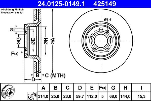 ATE 24.0125-0149.1 - Brake Disc onlydrive.pro