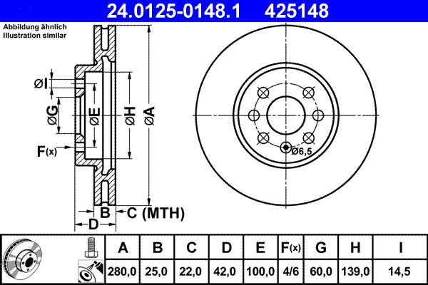 ATE 24.0125-0148.1 - Jarrulevy onlydrive.pro