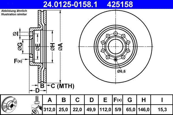 ATE 24.0125-0158.1 - Brake Disc onlydrive.pro