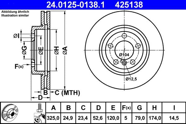 ATE 24.0125-0138.1 - Тормозной диск onlydrive.pro