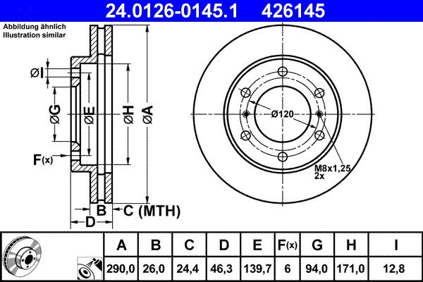 ATE 24.0126-0145.1 - Brake Disc onlydrive.pro