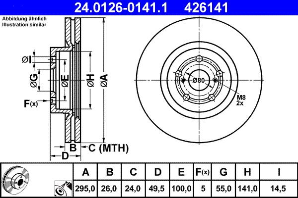 ATE 24.0126-0141.1 - Brake Disc onlydrive.pro