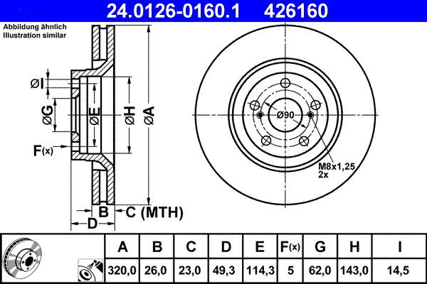 ATE 24.0126-0160.1 - Brake Disc onlydrive.pro