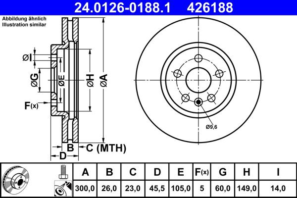 ATE 24.0126-0188.1 - Brake Disc onlydrive.pro