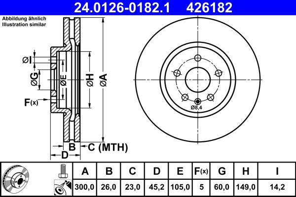 ATE 24.0126-0182.1 - Brake Disc onlydrive.pro